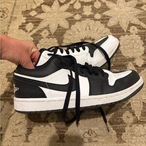 Air Jordan Black and White Low-Top Sneakers